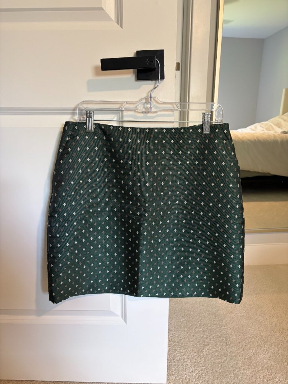 Nordstrom On 34th Brand Green Printed Mini Skirt Size 10